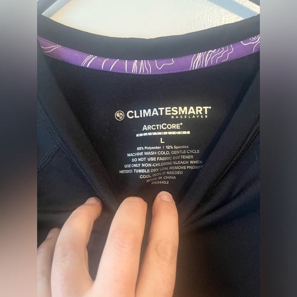 ClimateSmart BaseLayer Articore Women’s Large Black Long Sleeve Winter Shirt - Picture 3 of 4